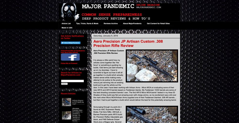 Feddersen JP Artisan Custom .308 Rifle Barrel Review - Major Pandemic