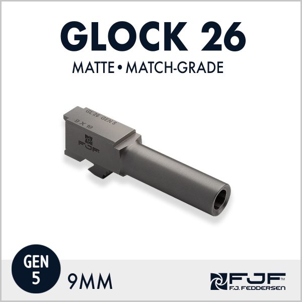 Glock 26 - 9 mm (Gen 5) Match-grade Barrel - Matte Finish