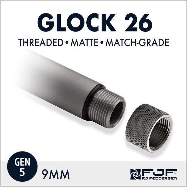 Glock 26 (Gen 5) Match-grade Threaded Pistol Barrel - Polished Finish