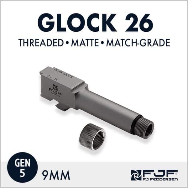 Glock 26 (Gen 5) Match-grade Threaded Pistol Barrel - Polished Finish