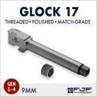 Glock 17 (Gen 1-4) Match-grade Threaded Pistol Barrels by F.J. Feddersen - Polished Finish