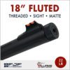 10/22 Fluted Bull Rifle Barrel (Threaded W/ Thread Protector ...