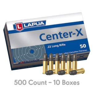 Lapua Center-X .22LR Rimfire Ammo Case - 500 Count