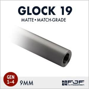 Detail of Glock 19 (Gen 1-4) Match-grade Pistol Barrels by F.J. Feddersen - Matte Finish