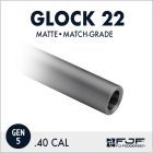 Detail of Glock 22 (Gen 5) Match-grade Pistol Barrels by F.J. Feddersen - Matte Finish