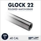 Detail of Glock 22 (Gen 5) Match-grade Pistol Barrels by F.J. Feddersen - Polished Finish