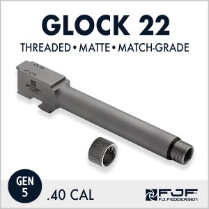 Glock 22 (Gen 5) Match-grade Threaded Pistol Barrels by F.J. Fedderse - Matte Finish