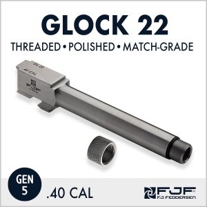 Glock 22 (Gen 5) Match-grade Threaded Pistol Barrels by F.J. Feddersen - Polished Finish