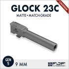 Glock 23 Conversion of .40 cal to 9mm (Gen 5) Match-grade Pistol Barrels by F.J. Feddersen - Matte Finish