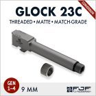Glock 23 (Gen 1-4) Conversion from .40 cal to 9mm Match-grade Threaded Pistol Barrels by F.J. Feddersen - Matte Finish