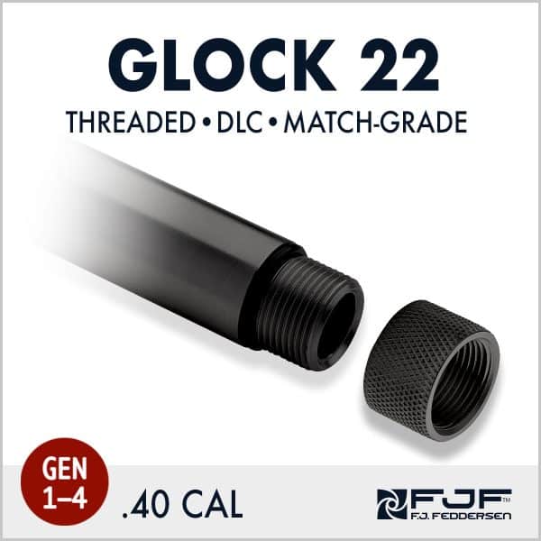 Glock 22 - .40 Cal - Threaded Matchgrade Barrel - DLC