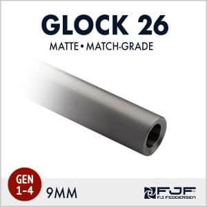Glock 26 - 9 mm (Gen 1-4) Match-grade Barrel - Matte Finish