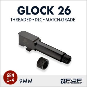 Glock 26 - 9 mm (Gen 1-4) - Threaded Matchgrade Barrel - DLC