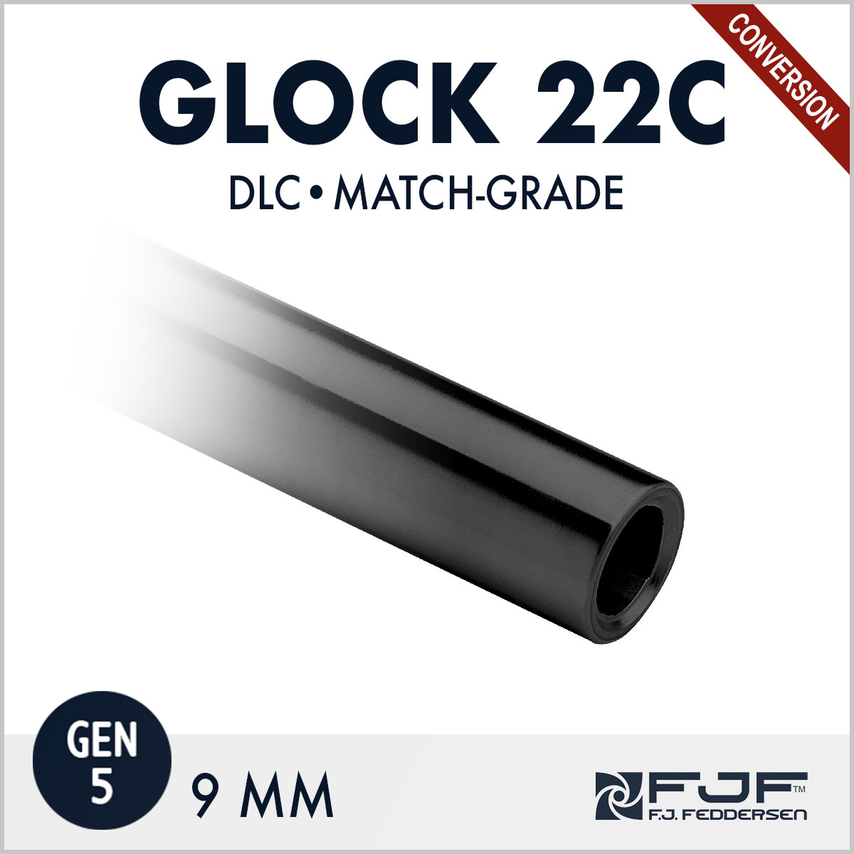 Glock 22 - .40 Cal to 9mm Conversion (Gen 5) Matchgrade Barrel - DLC