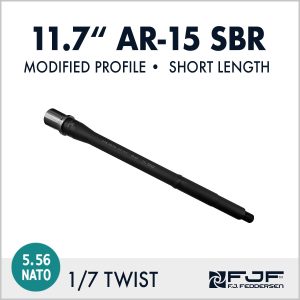 AR-15 Barrel by FJ Feddersen - Modified Profile - 11.7" SBR Short-length