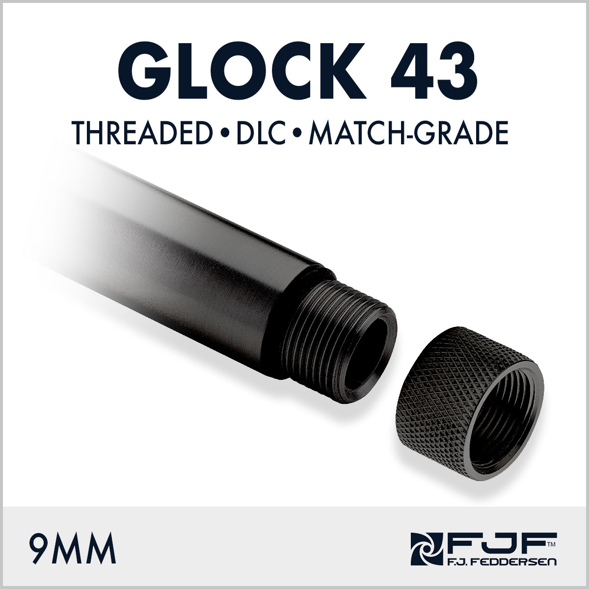 Glock 43 - 9mm - Threaded Matchgrade Barrel - DLC